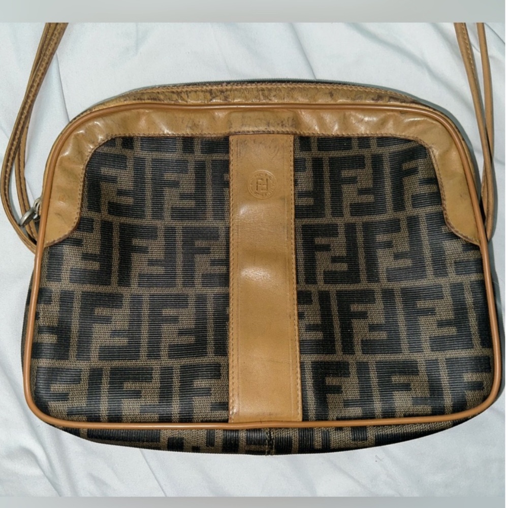FENDI Authentic Vintage Monogram Crossbody Bag